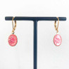 Boucles d'oreilles Trèfle Rose