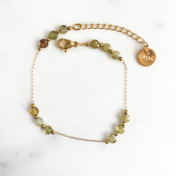 Bracelet galets Green, grenats Greens