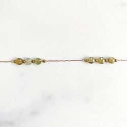 Bracelet galets Green, grenats Greens