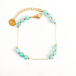 Bracelet cubes turquoise amazonite
