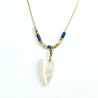 Collier Totem bleu Dent de requin
