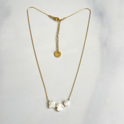 Collier trio Blanc