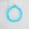 Bracelet élastiqué Jellybeans bleu pour adulte