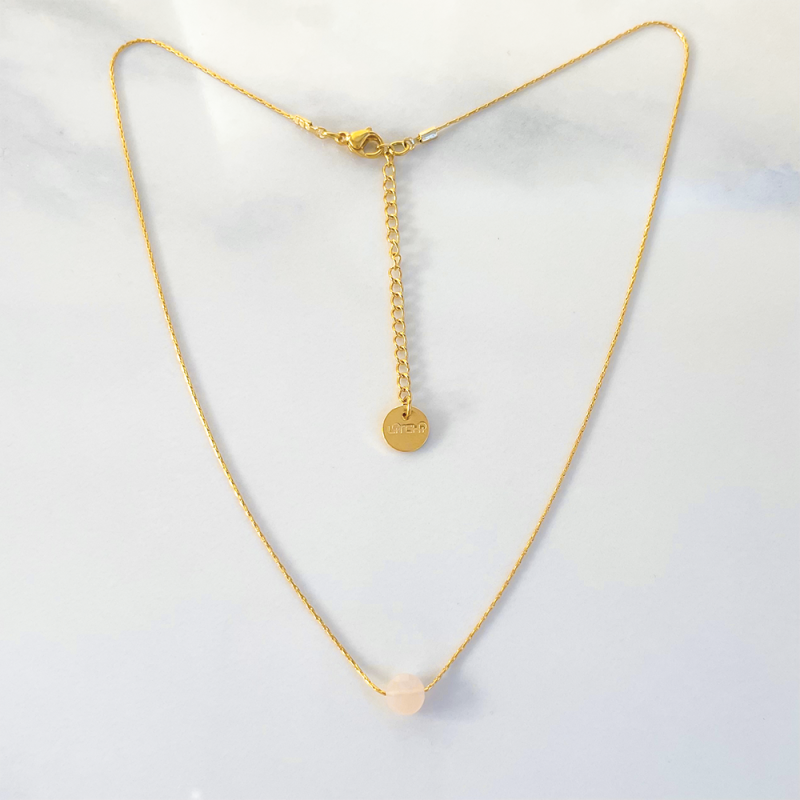 Mini Moon necklace Pink