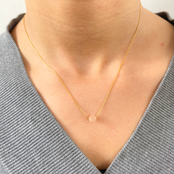 Mini Moon necklace Pink