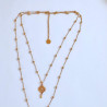 Double sautoir blason Athena