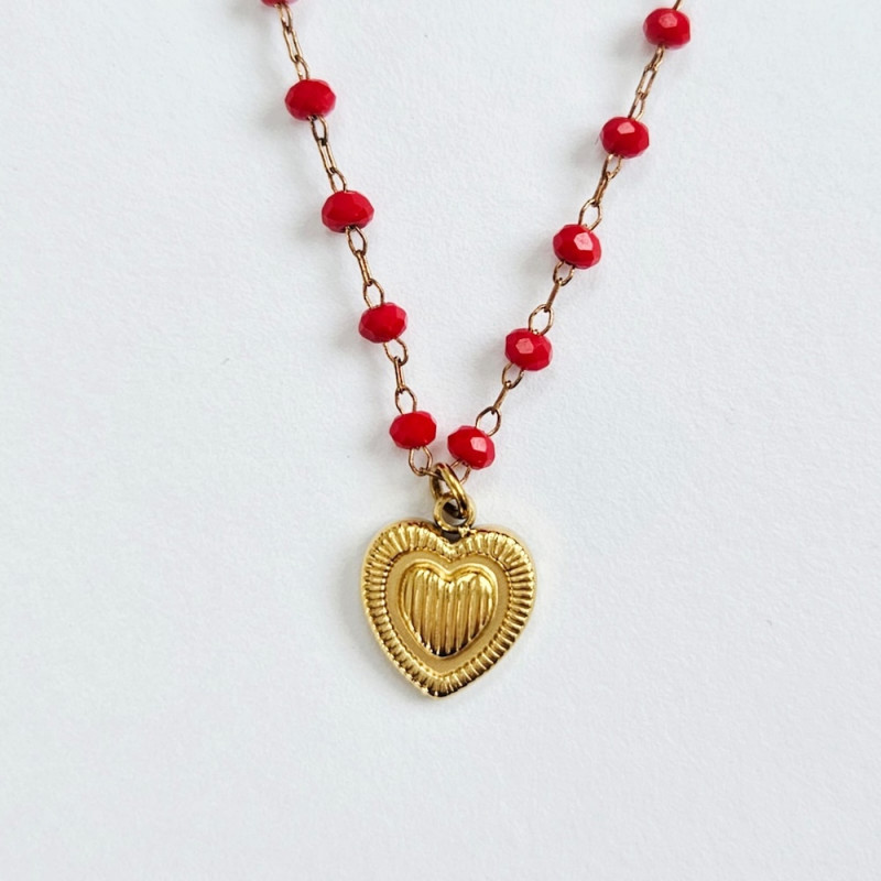 Perolina Simple Red Necklace