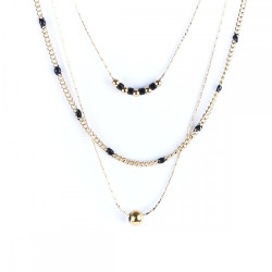 Triple necklace Anna black