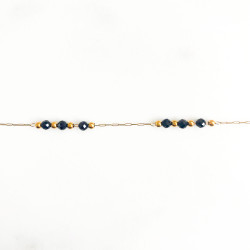 Bracelet mini galets Black spinelle