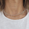 Collier Infini multi rangs Blanc