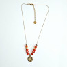 Orange Compass Rose Necklace