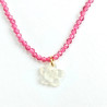 Pink Tiare Flower Necklace