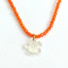 Orange Tiare Flower Necklace