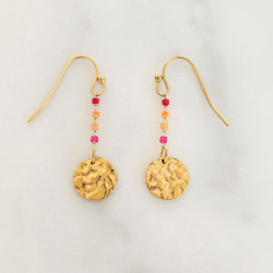 Boucles d'oreilles Miyuki red