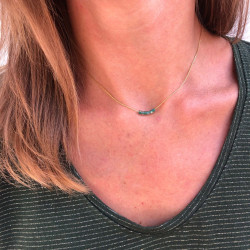 Necklace Simply Square green