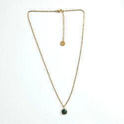 Green Onyx Square Necklace