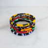 Lot de 5 joncs en wax, couleurs assorties