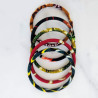 Lot de 5 joncs en wax, couleurs assorties