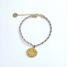Orange Compass Rose Cord Bracelet