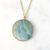 Long necklace pendule Amazonite