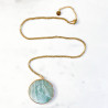 Long necklace pendule Amazonite