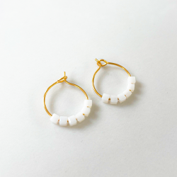 Earings Simply Square green