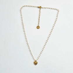 Collier Perolina Coeur Blanc