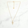 Collier croix blanc Madonna