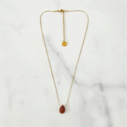 Collier Stone Quartz Fraise