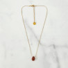 Collier Stone Quartz Fraise