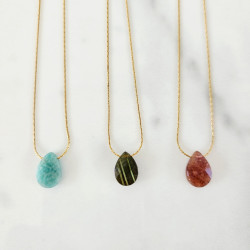 Collier Stone Quartz Fraise