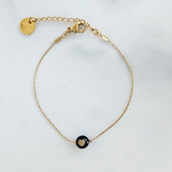 Bracelet cœur doré Noir