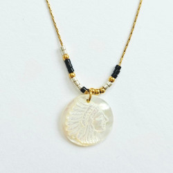 Black Totem Indian Necklace