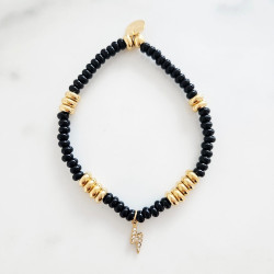 Bracelet éclair et onyx Maeva