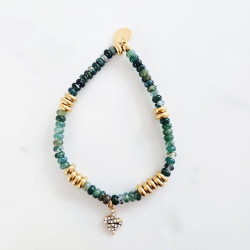 Bracelet serpent et agates mousse Maeva