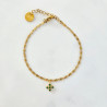 Bracelet croix verte Maeva