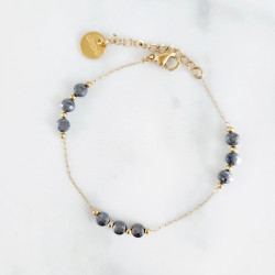 Hematite pebble bracelet