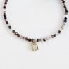 Stone diamond necklace