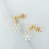 Mother-of-pearl flake earrings
