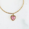 Bracelet Stone Cœur Rose