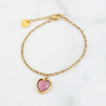 Bracelet Stone Cœur Rose