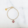 Bracelet Stone Cœur Rose