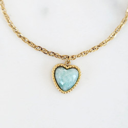 Bracelet Stone Cœur amazonite