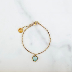 Bracelet Stone Cœur amazonite