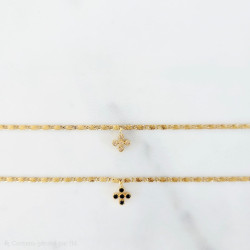 Bracelet croix noire Maeva