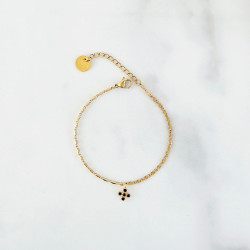Bracelet croix noire Maeva