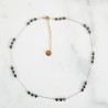 Collier galets hématites