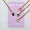 Collier Stone Cœur Rose