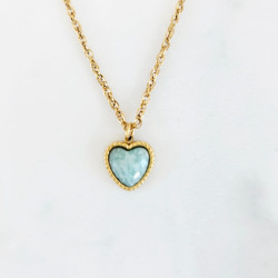 Collier Stone Cœur amazonite