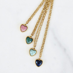 Collier Stone Cœur amazonite